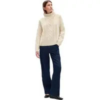 GAP CABLE MOCKNECK Dámsky sveter, béžová, veľkosť