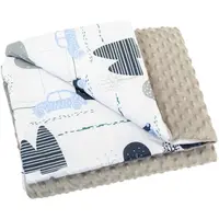 BOMIMI MINKY 100 x 75 cm Detská obojstranná deka, sivá, veľkosť