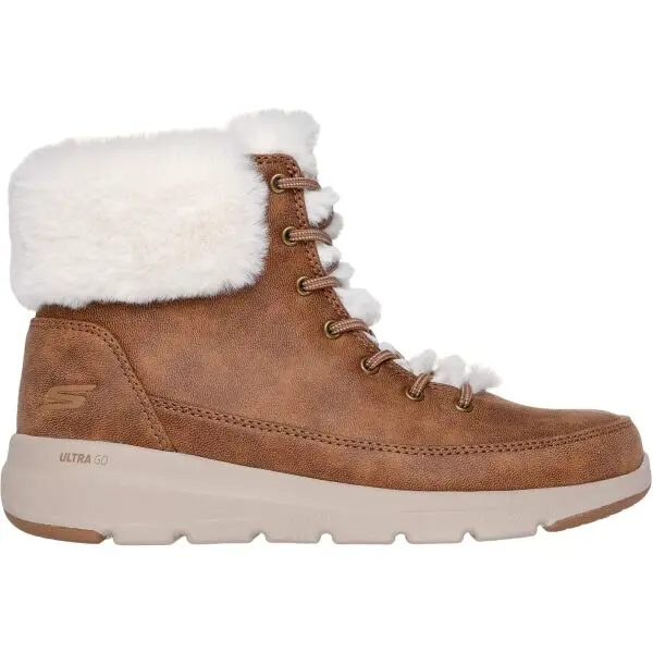Skechers GLACIAL ULTRA - WONDERLAND Dámska zimná obuv, hnedá, veľkosť