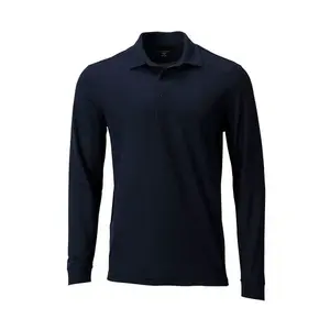 GREGNORMAN MEN INTERLOCK LONGSLEEVE POLO Pánske polo tričko, tmavo modrá, veľkosť