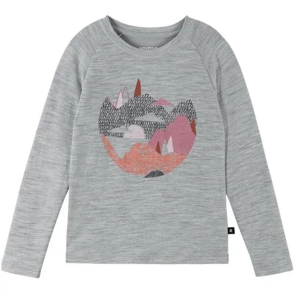 REIMA VIISAS Detské tričko s dlhým rukávom, sivá, veľkosť