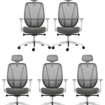 MERCURY 5PACK Ergonomická kancelářská židle AFRODITE šedá (5 ks)