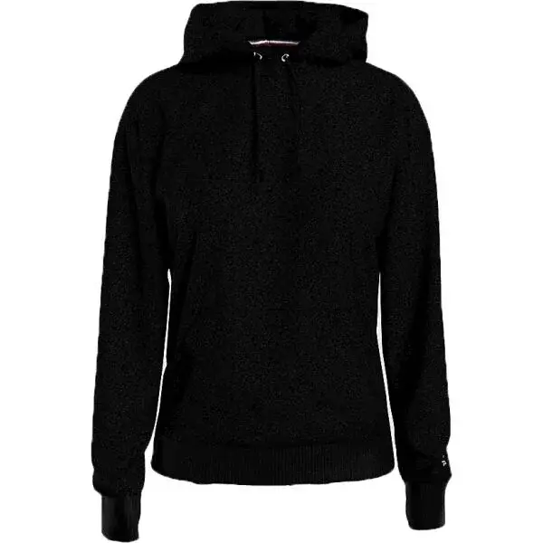 Tommy Hilfiger ICON 2.0 LOUNGE VEL-HOODIE HWK VELOUR Dámska mikina, čierna, veľkosť