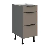 Spodní skříňka Aria ANT 40 D 3S BB - Premium Box Barva korpusu: Antracit, Barva dvířek: TA - Sandgrau AFM