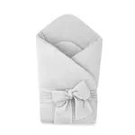 Baby Nellys Elegantní mušelínová zavinovačka s vázáním Nature, 75x75 cm, šedá