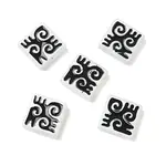 Dyed & Heated Baking Painted Glass Beads