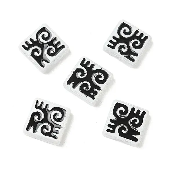 Dyed & Heated Baking Painted Glass Beads