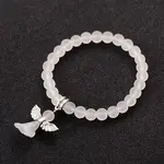 Stretchy Frosted Glass Beads Kids Charm Bracelets for Children's Day