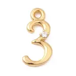 Brass Micro Pave Cubic Zirconia Charms