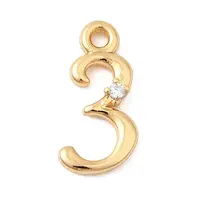 Brass Micro Pave Cubic Zirconia Charms