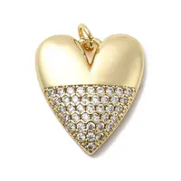 Brass Micro Pave Cubic Zirconia Pendants