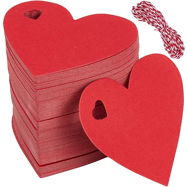 200Pcs Heart Paper Gift Tags
