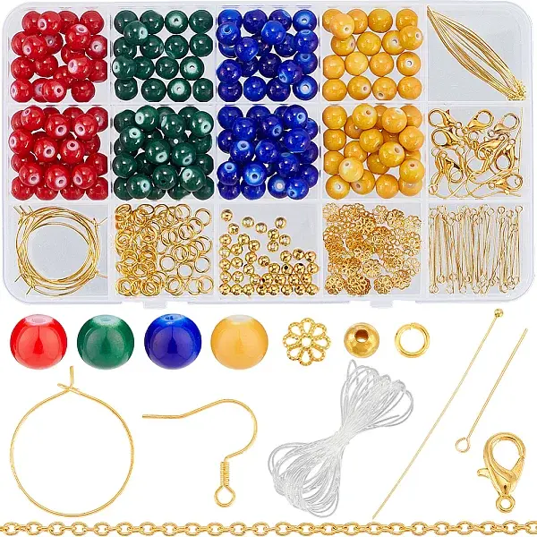 DIY Glass Beaded Bracelets & Earrings Jewelry Making Kit