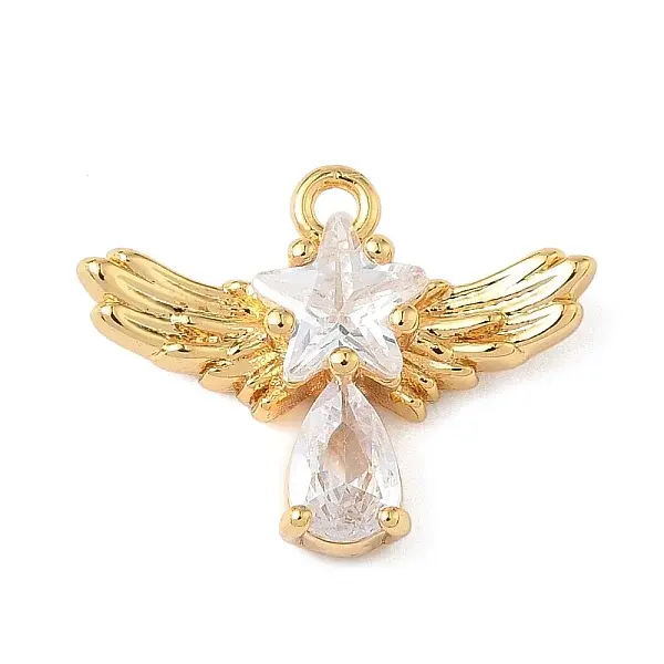 Brass Micro Pave Cubic Zirconia Pendants