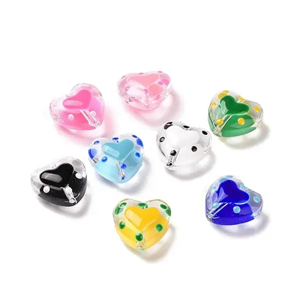 Glass Heart Beads