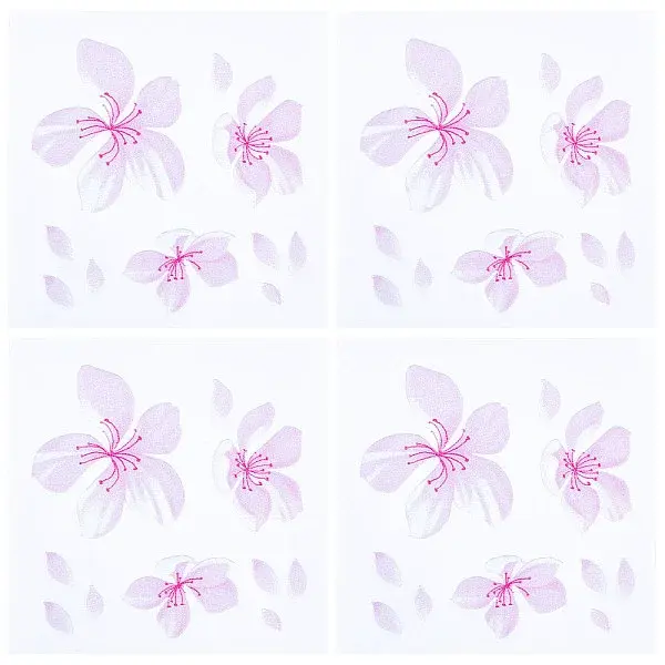 Waterproof Cherry Blossom PET Waterpoof Car Stickers