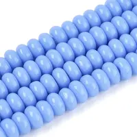 Opaque Spray Painted Glass Beads