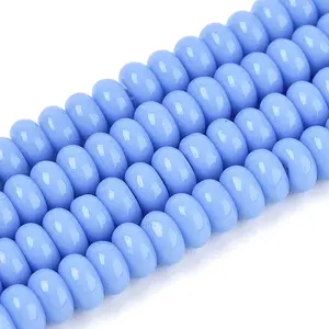 Opaque Spray Painted Glass Beads