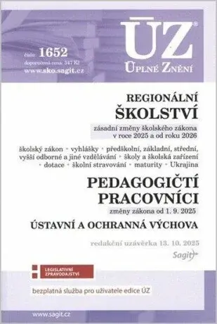 ÚZ 1652 Regionální školství, Pedagogičtí pracovníci
