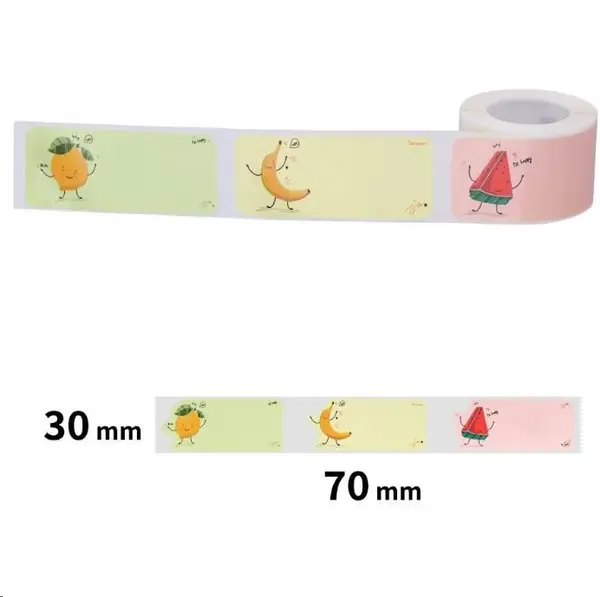 Niimbot A2A78838401, 30x70mm, 110ks, Ovoce, barevné samolepicí štítky