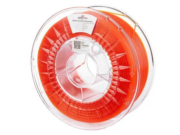 Spectrum 80051 3D filament, Premium PET-G, 1,75mm, 1000g, Průsvitný oranžový (Transparent orange)