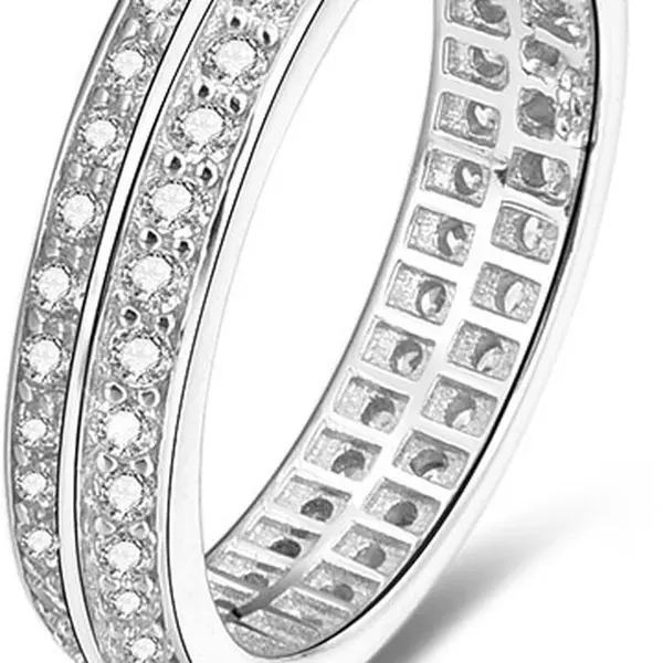 Beneto Stříbrný prsten s krystaly AGG203 52 mm