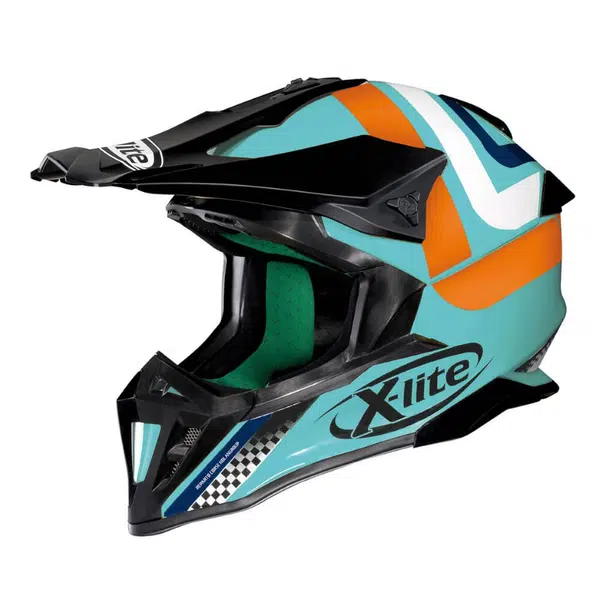 Motokrosová přilba X-Lite X-502 Best Trick Aquamarine modro-černá XL (61-62)