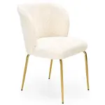 Stolička K474 Boucle/Chrome Krém/Zlatý