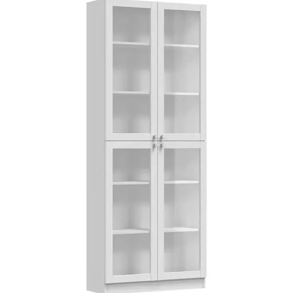 Vitrína 80 cm Pafos bílá 4 skla