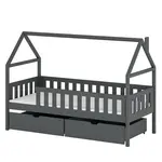 Posteľ Domček Domi 90x200 grafit