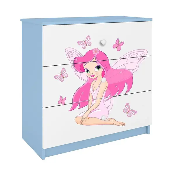Detská komoda Babydreams modrá – Víla 1