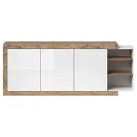 Komoda Sintra 43 dub samdal bílý/dub samdal bílý lesk