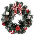 Vánoční věnec 30 cm bílo-červený