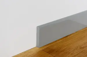 Podlahová lišta MDF FOGE LB1 100 šedá  lesk