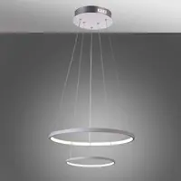 Závesné svietidlo Lune 50 dvojité okrúhle 40W LED 4000k Biela