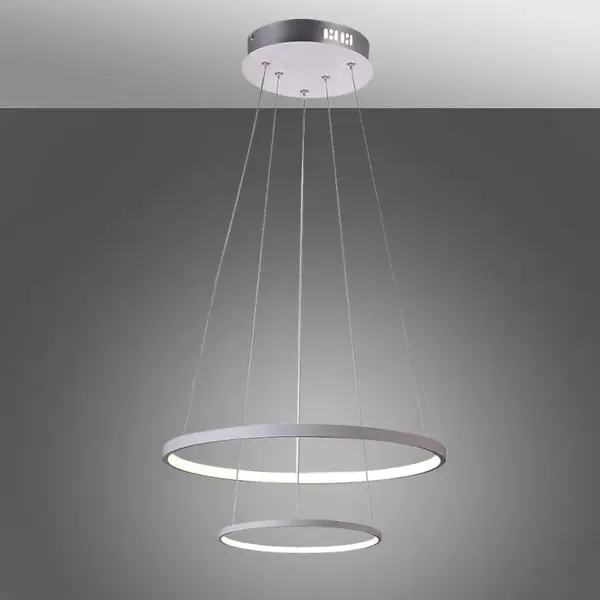 Závesné svietidlo Lune 50 dvojité okrúhle 40W LED 4000k Biela