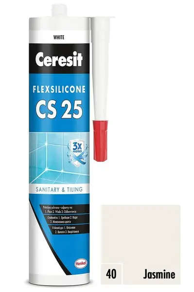 Silikon sanitární Ceresit CS25 40 jasmin 280 ml