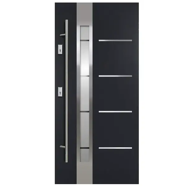 Dvere vchodové Luna S68 2ZA 90L antracit antaba 160