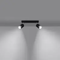 Stropné bodové svietidlo Nero 2 A-1065 čierna/chróm