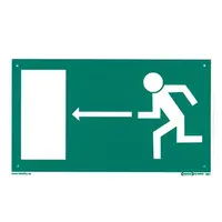 Únikový východ vľavo 210x123 mm plastová tabuľka