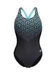 ARENA Športové jednodielne plavky 'KIKKO'  tyrkysová / čierna