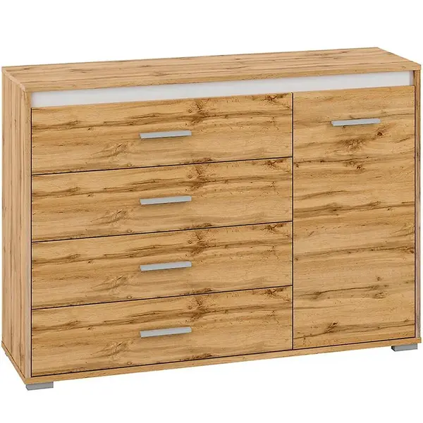 Komoda MAVO 12 VOTAN- biela/antracit/dub wotan