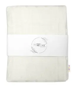 Baby Nellys Bambusová dětská pletená deka, 80x100 cm, bílá