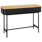 Xora KONZOLOVÝ STOLEK, černá, barvy dubu, kov, kompozitní dřevo, 110/35/78 cm