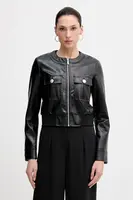 Bunda Sisley černá barva, přechodná, 24IMLN05V