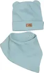 Kazum Dvouvrstvá žebrovaná čepička s oušky + šátek,  Lovely One