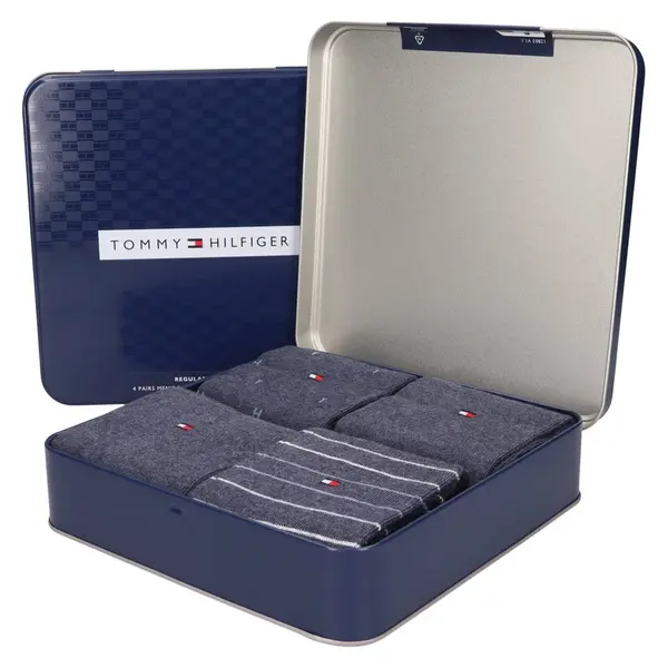 Dárková sada ponožek Tommy Hilfiger Roman – 4 páry, světle modrá