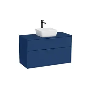 Roca Optica kúpeľňová skrinka bez umývadla 98,5x58x45,5 cm modrá mat OPTDESK1002ZM