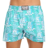 Styx Pánské trenky art klasická guma nadrozměr ledové kostky (E1657) 4XL