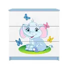 Dětská komoda Babydreams modrá - Slon